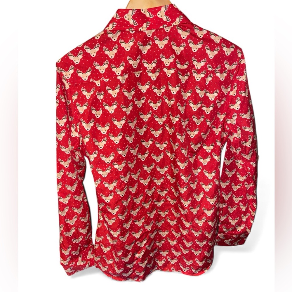 Simon Banks Reindeer Button Down